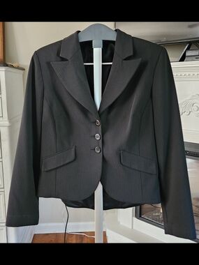 Studio Black Pinstripe Tailored Blazer